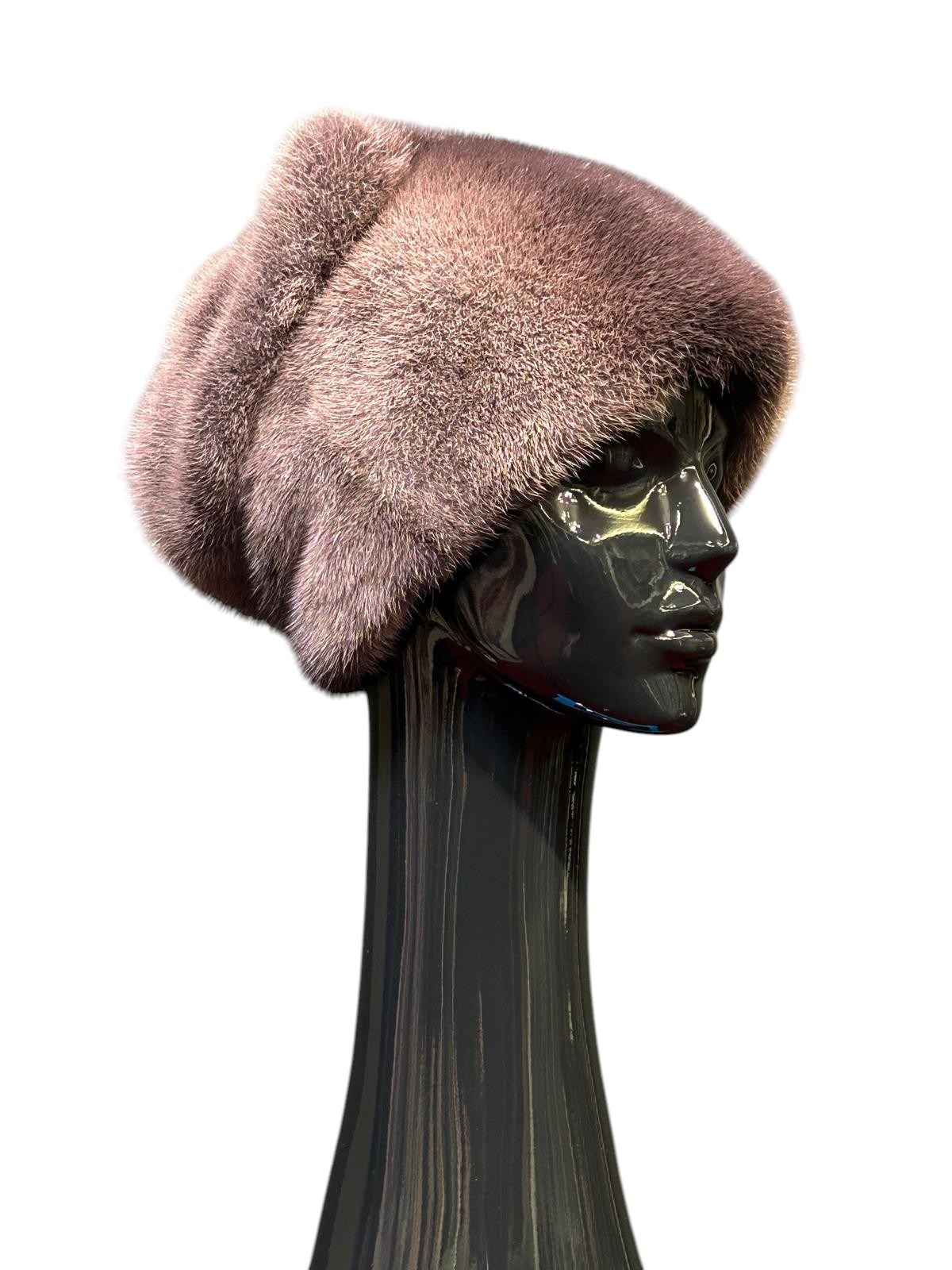 Gradient mink fur hat