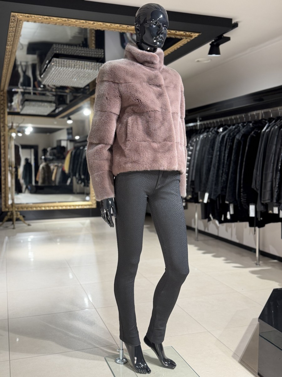 Light Purple Mink Fur Jacket
